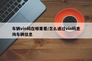 车辆vin码在哪里看/怎么通过vin码查询车辆信息